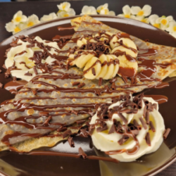 crepe banana chocolat chantilly